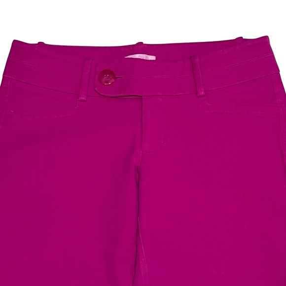 Lilly Pulitzer Azalea Button Tab Flat Front Pink Crop Pants Size 4 - Picture 3 of 6